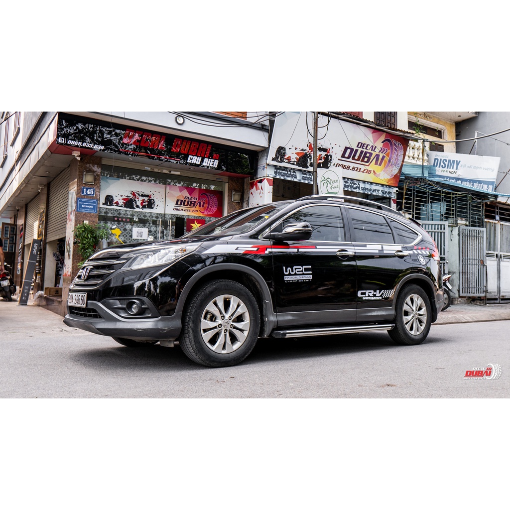 Tem trang trí tạo điểm nhấn xe Honda CRV màu đen