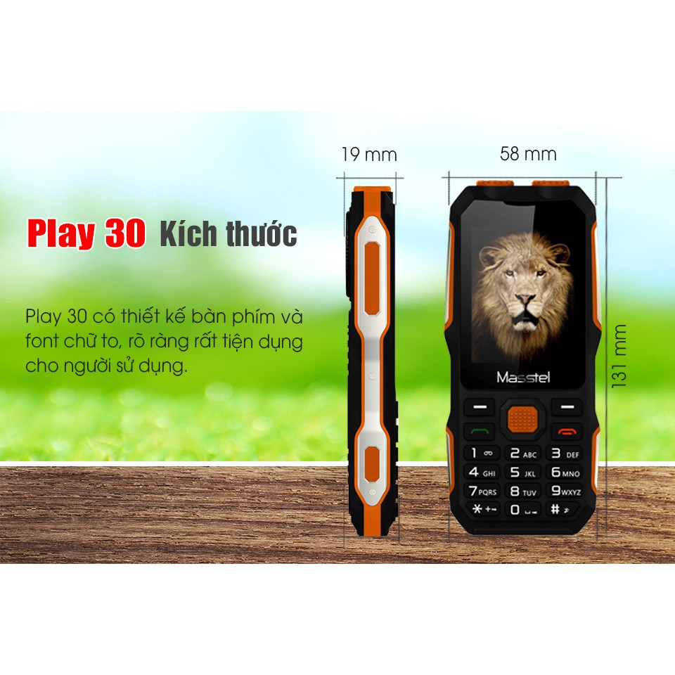 ĐIỆN THOẠI MASSTEL PLAY 30 CHÍNH HÃNG