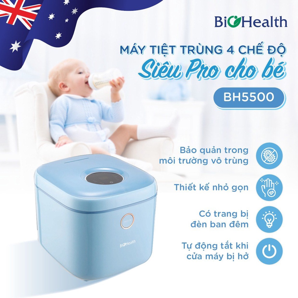 Máy Tiệt Trùng UV Cửa Trên 10L BH5500 -  Tiệt Trùng, Sấy Khô Tự động, Thiết Kế Nhỏ Gọn, Tiện Lợi