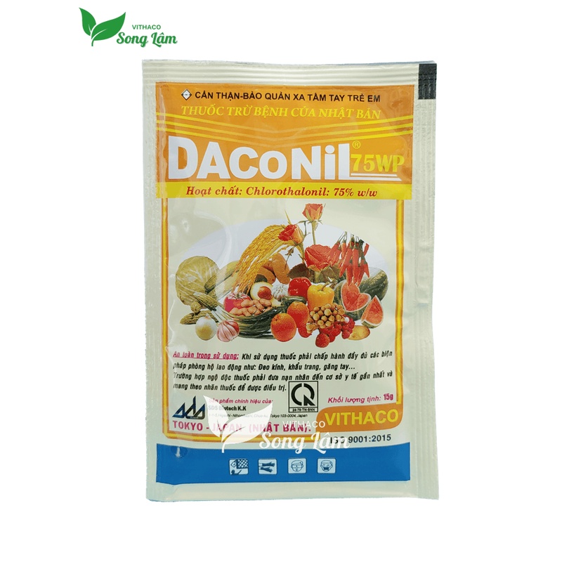 Thuốc DACONIL 75WP trừ nấm bệnh rau màu, cây ăn trái, hoa cảnh, trị sương mai, thán thư, đốm lá, phấn trắng