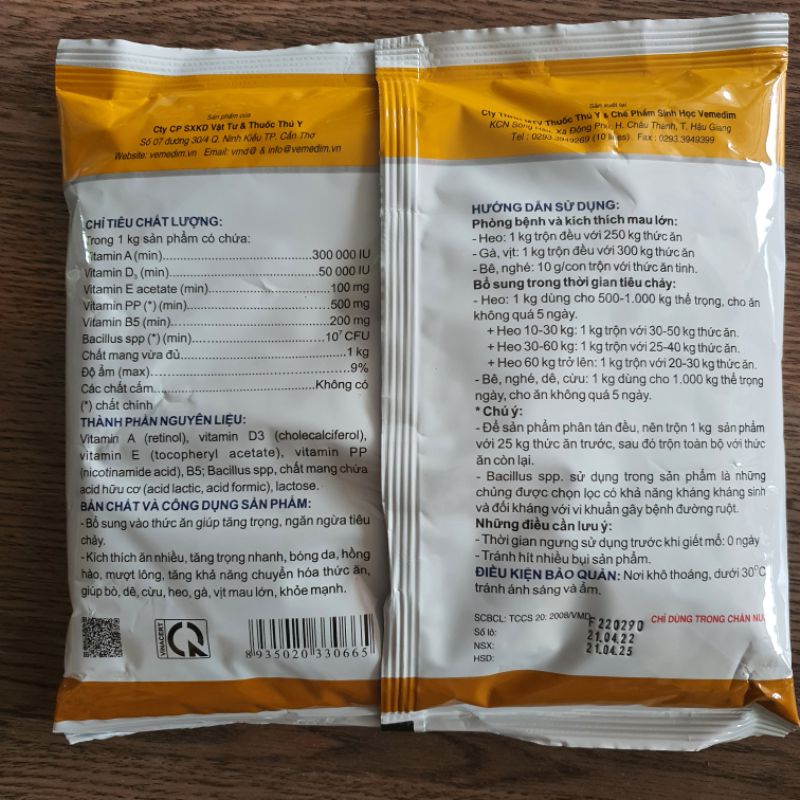 MEN TIÊU HÓA TĂNG TRỌNG, PHÒNG TIÊU CHẢY - OLAVIT NEW - 1KG