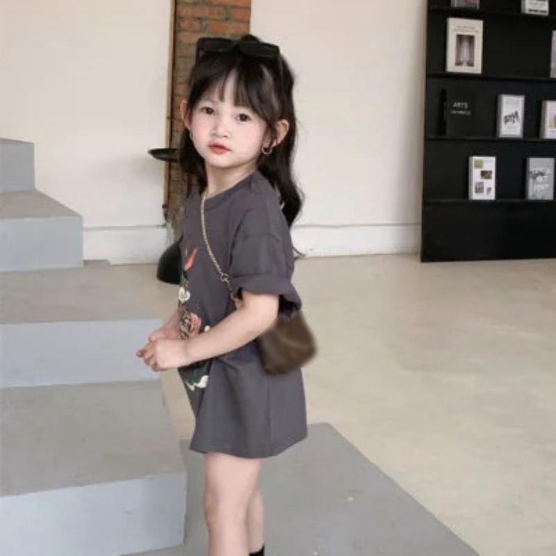 Áo Thun Tay Ngắn In Họa Tiết Hoạt Hình Phong Cách Cổ Điển Thời Trang Mùa Hè Xinh Xắn