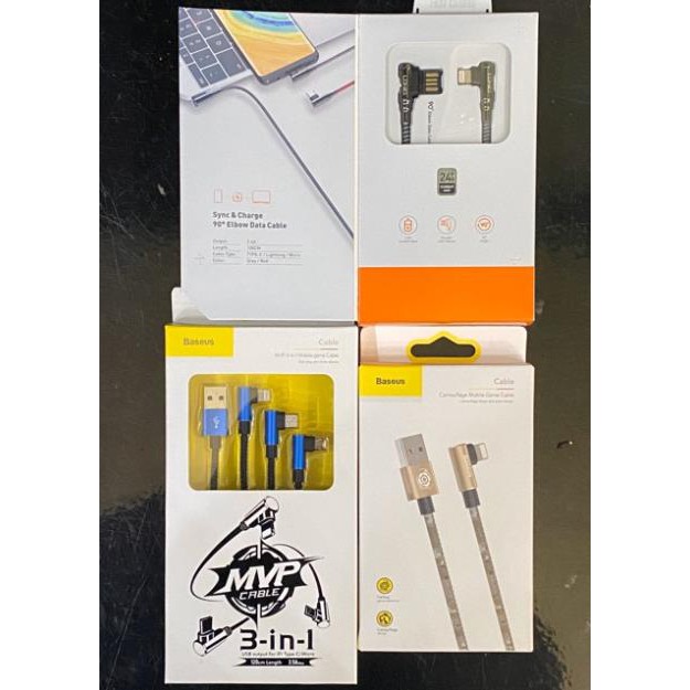 Cáp sạc chơi game mobile iPHONE/ iPad chữ L dây dù, sạc nhanh 2,4A. Baseus Camouflage Mobile Game Cable.