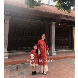Áo dài thiết kế cho mẹ và bé trai bé gái Minh Nguyệt