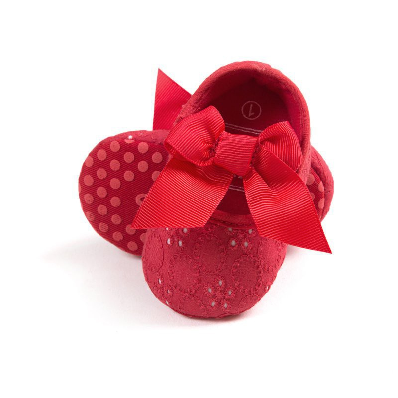 Giày búp bê đính nơ đáng yêu cho bé gái