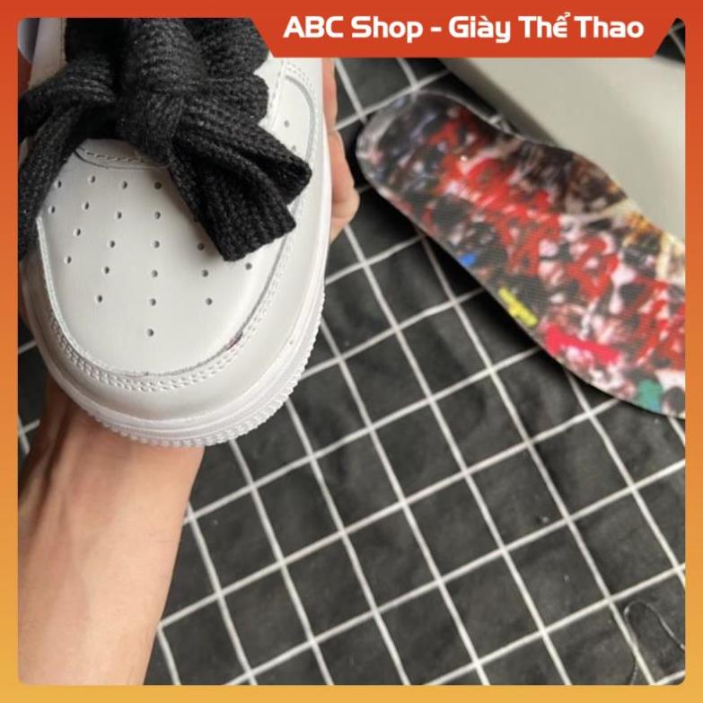 Giày AF1 hoa cúc trắng tróc sơn para 2.0 mới, Giầy Sneaker Force Air Đen cao cấp