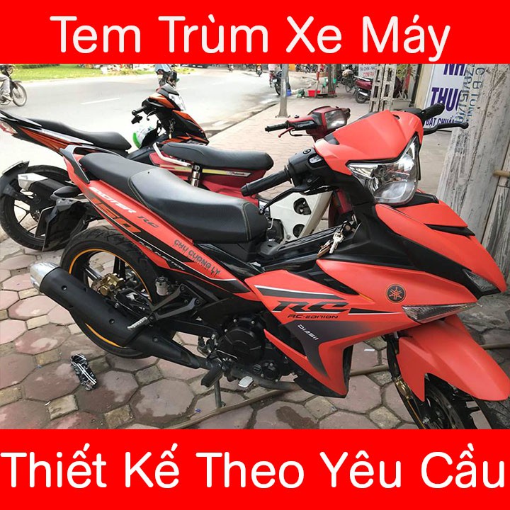 Tem Trùm Xe Exciter 150 Đỏ Đen RC