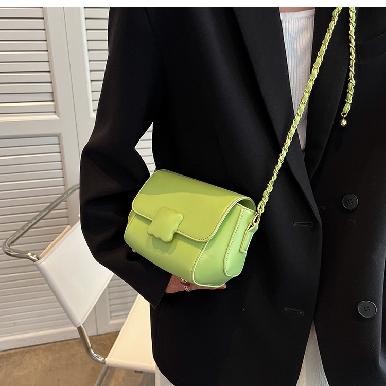 Túi Đeo Vai Hình Vuông Cỡ Nhỏ Phối Dây Xích Thời Trang Cho Nữ