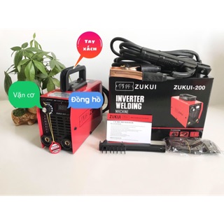 Máy hàn que mini Zukui 200 hàn que liên tục 2li6 bảo hành 1 năm tặng kèm 5 que hàn