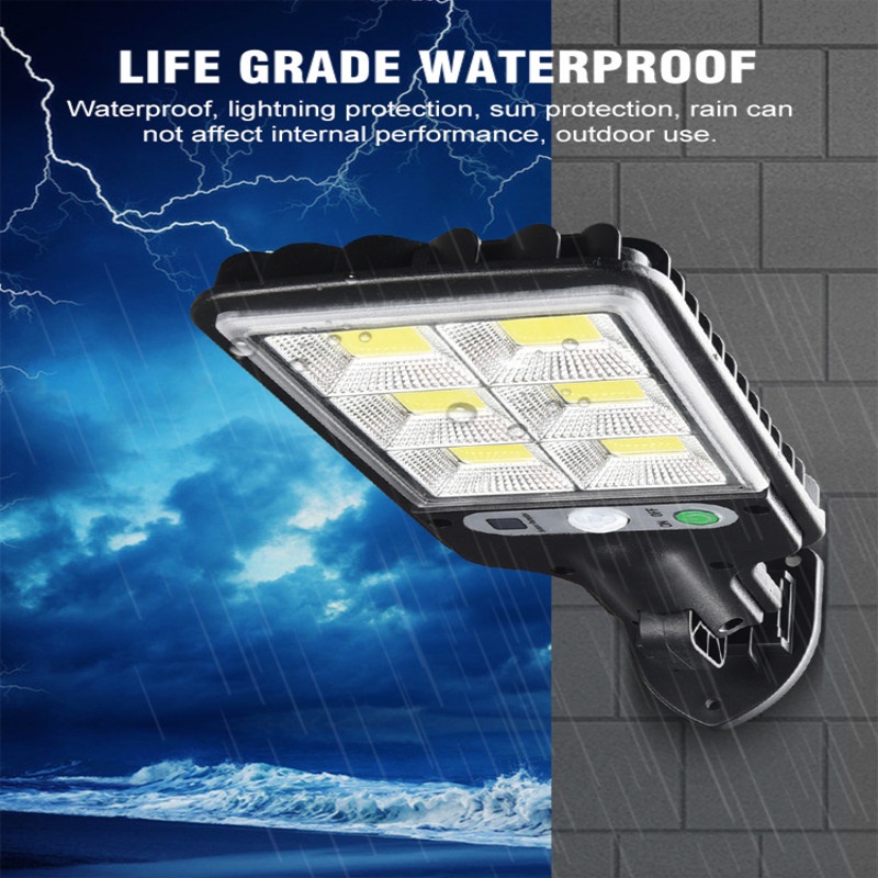 Đèn LED COB Năng Lượng Mặt Trời Xoay 360 Độ Gắn Tường Chống Nước Cho Sân Vườn