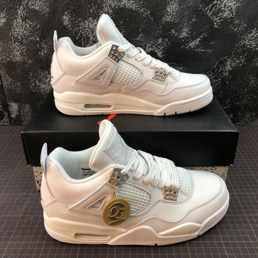 Video Giày thể thao AIR JORDAN 4 Retro Pure money full trắng