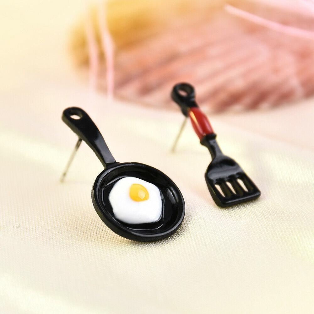 1 Đôi Bông Tai Thả Hình Trứng Chiên Dầu Phong Cách Hàn Quốc Thanh Lịch