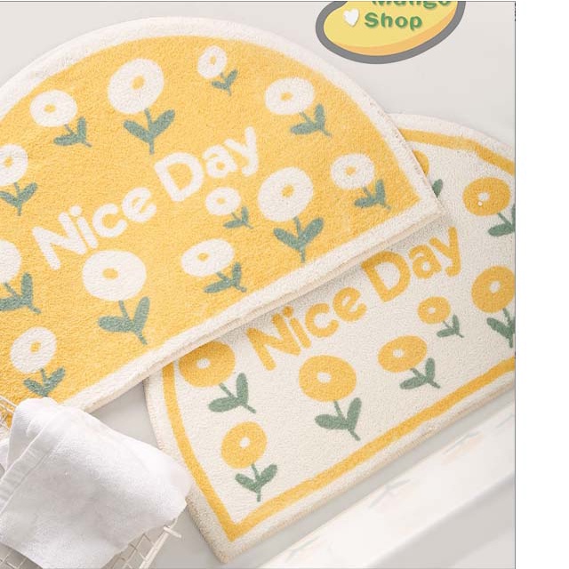 [ CAO CẤP] Thảm bông Cashmere Nice Day mềm mịn trải phòng tắm ( thảm lau chân )