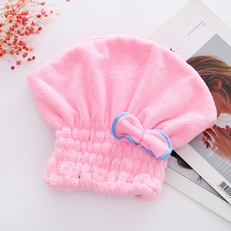 Mũ Trùm Đầu Bằng Sợi Micro Giúp Làm Khô Tóc Tiện Dụng Cho Nữ
