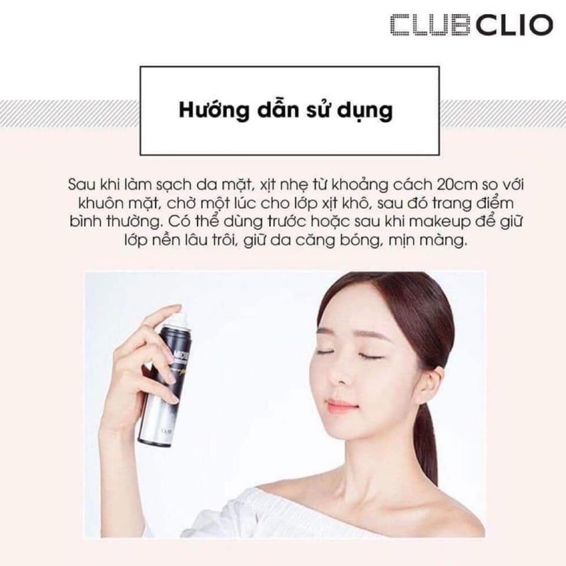 [Cam kết chính hãng] Xịt Khoá Cố Định Lớp Make Up Clio Micro Fessional Makeup Lock Fixer 100ml