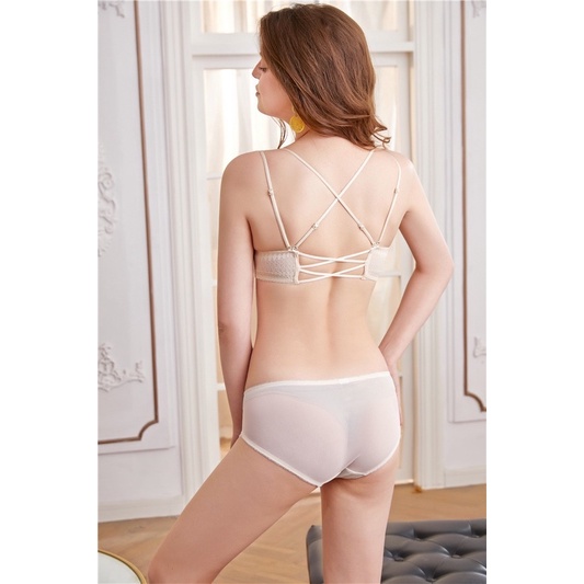 Bộ Đồ Lót Nữ Nâng Ngực 2 Dây, Áo Ngực Ren Đẩy Định Hình Ngực 1125