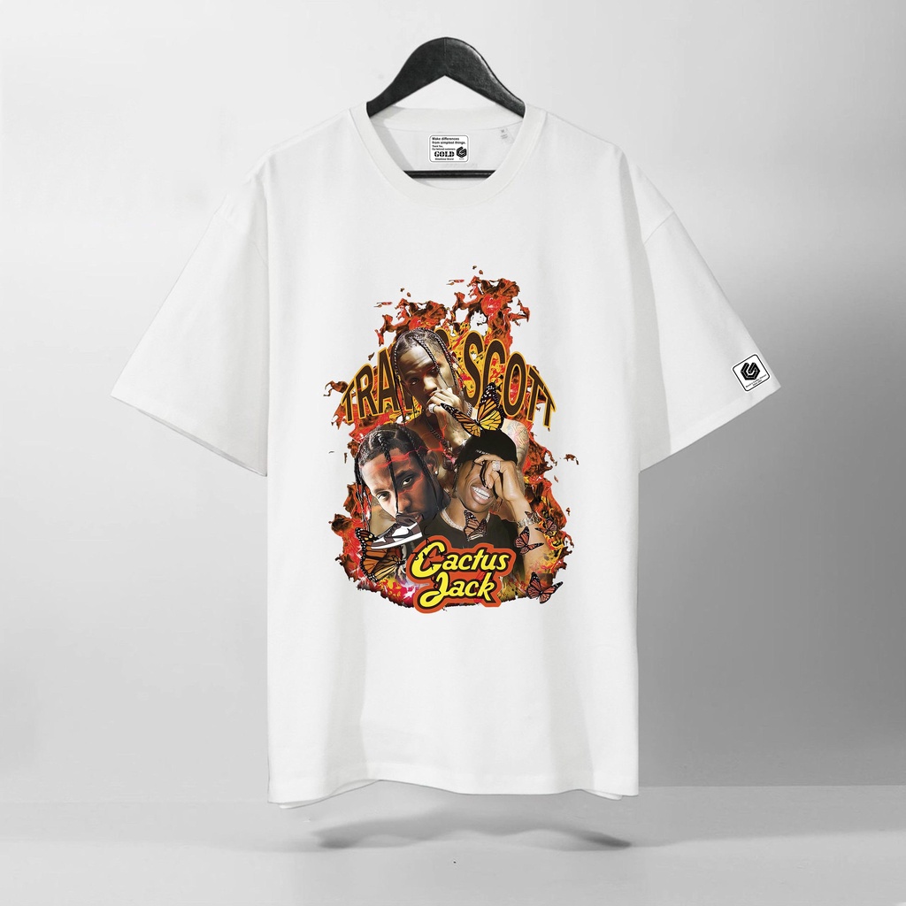 Áo Thun Tay Lỡ Travis Scott, Form rộng oversize, áo phông unisex, chất liệu Cotton - KKIM Shop