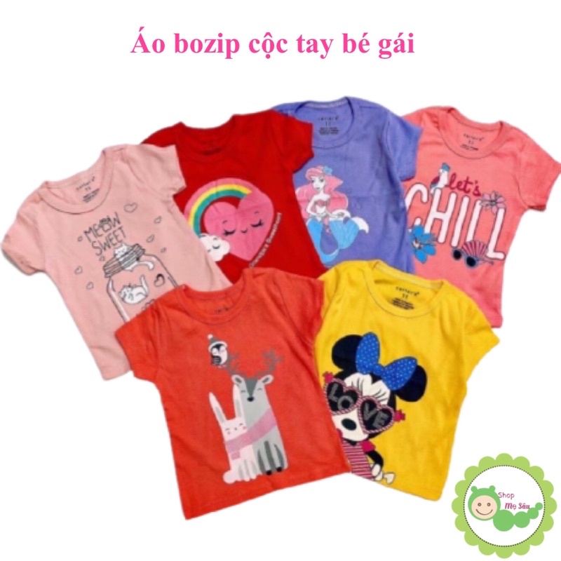 {6-15kg} Áo thun cộc tay bozip xuất dư bé gái