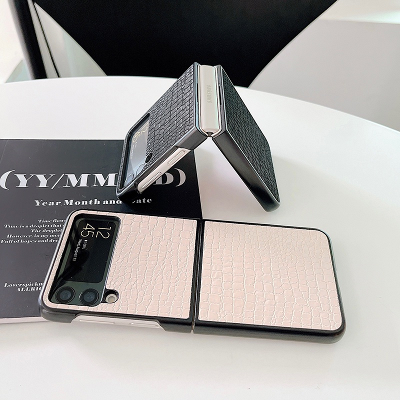 Ốp Điện Thoại Da Pu Sang Trọng Cho Samsung Galaxy Z Flip 3 5G ZFlip3 Zflip 3 Luxe Galaxy ZFlip3