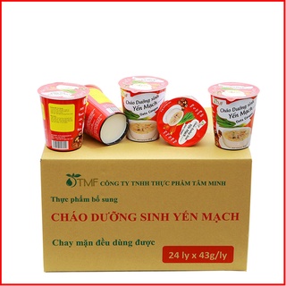 Cháo dưỡng sinh yến mạch tâm minh thùng 24 ly - nmol