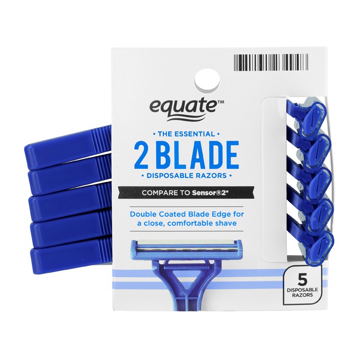 Dao cạo Equate Men's Twin Blade Plus Disposable, 5 cái