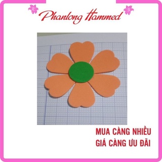 Đồ dùng mầm non _hoa 6 cánh 7 cm 2 ly