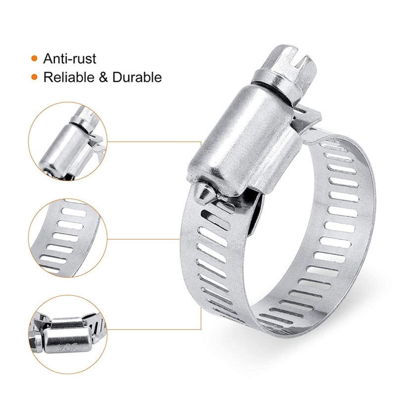 Set 60 Kẹp Ống Dẫn Nhiên Liệu 0 24-1 49 Có Thể Điều Chỉnh Chống Rò Rỉ