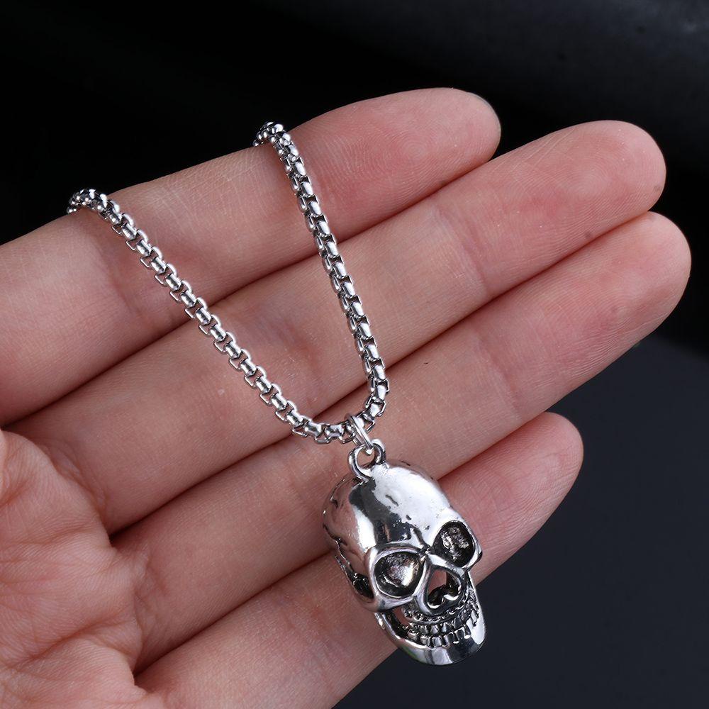 Vòng cổ Hình Đầu Lâu Phong Cách Hiphop Gothic Thời Trang