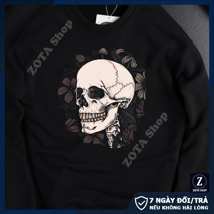 Áo thu đông nam dài tay in Đầu Lâu cá tính❤️ Freeship 50K❤️ Chất nỉ Thái mềm mịn mã SW211 | BigBuy360 - bigbuy360.vn