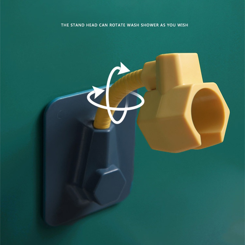 1pc 360° Giá Đỡ Đầu Vòi Hoa Sen Dạng Xoay Không Cần Khoan Lỗ Có Thể Điều Chỉnh Dành Cho Nhà Tắm