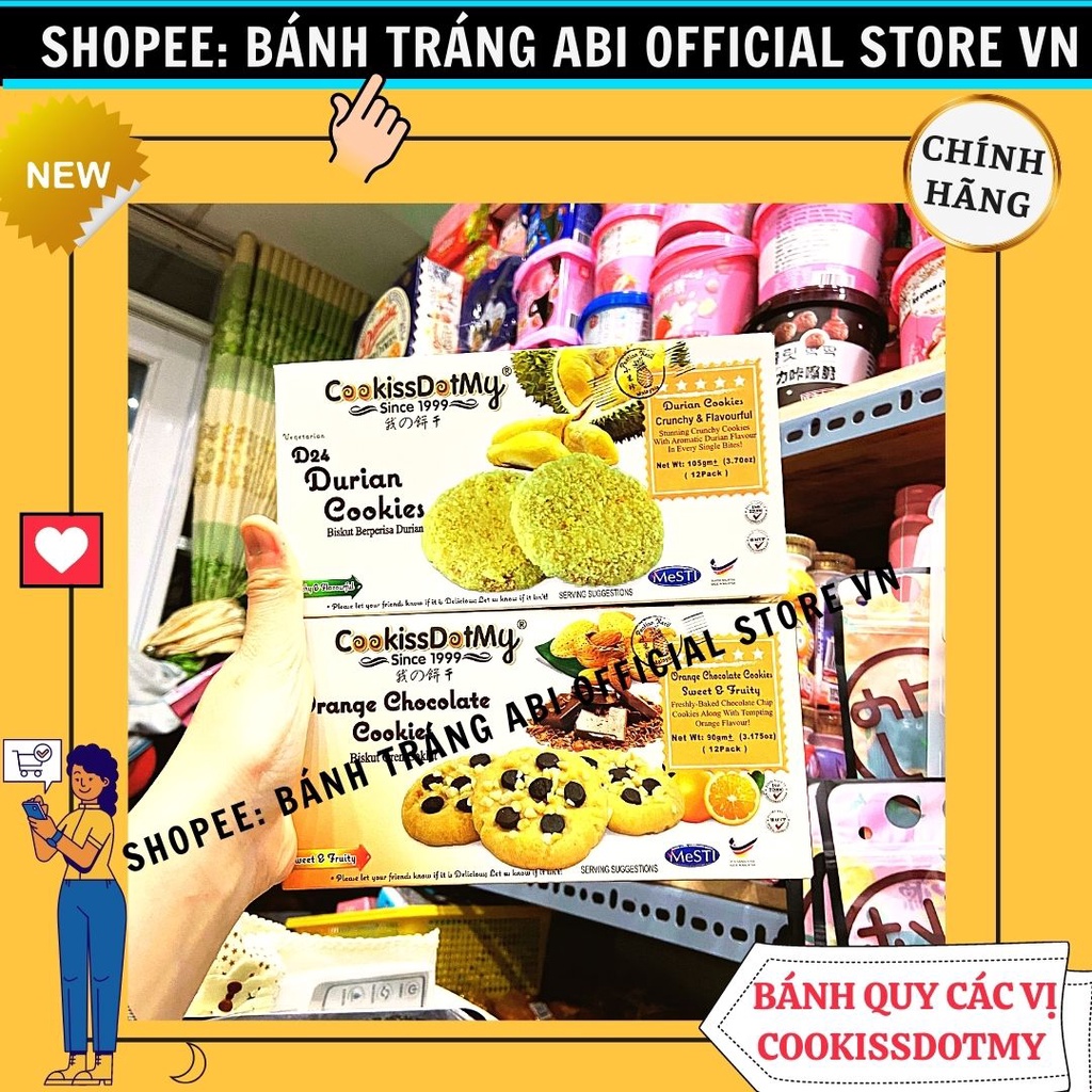 BÁNH QUY HỘP CAO CẤP NHIỀU VỊ COOKISSDOTMY Malaysia 100g