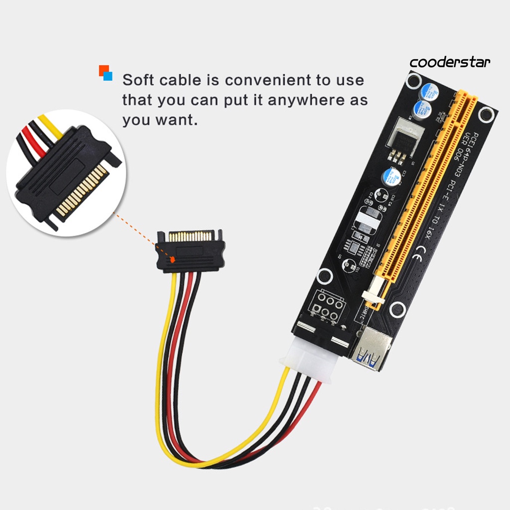 Card mở rộng DN-PJ Ver006 USB 3.0 PCI-E 1X sang 16X GPU cho máy tính