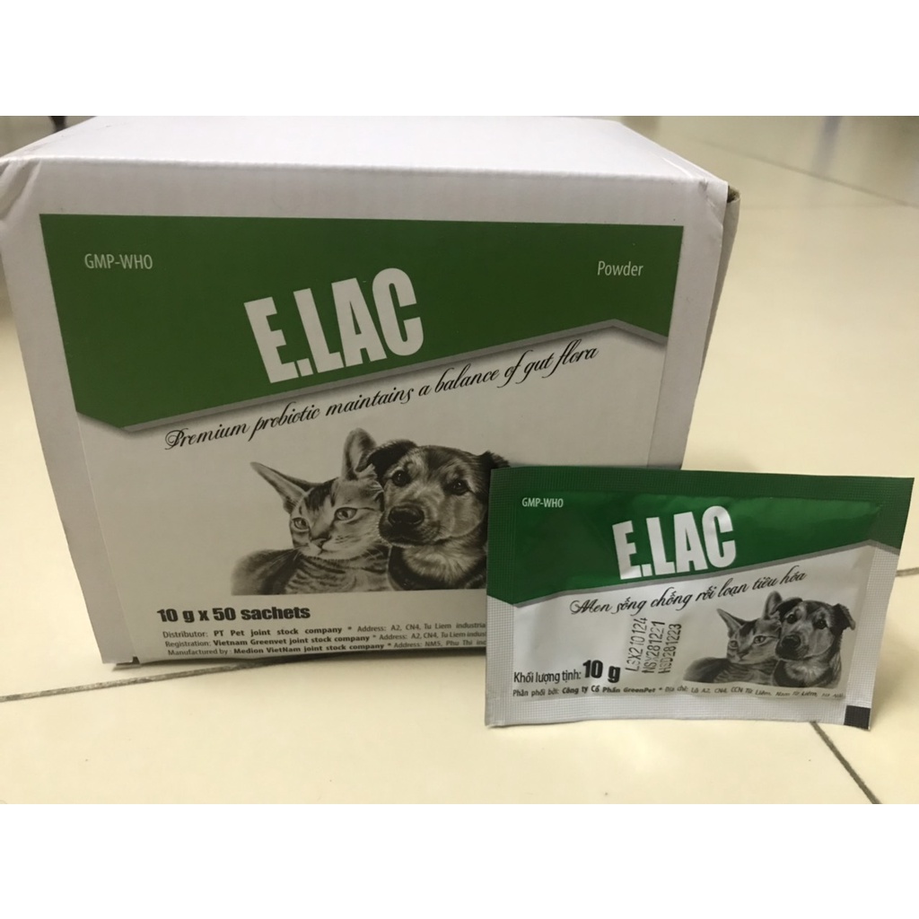 Men tiêu hóa cho chó mèo Elac gói 10g chính hãng