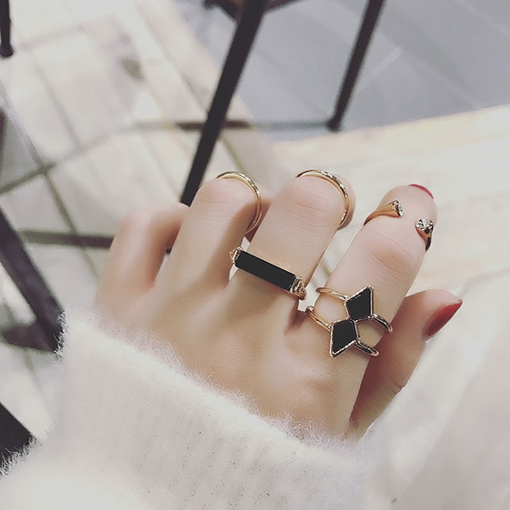 Set 5 Nhẫn Đeo Đốt Ngón Tay Thời Trang Cho Nữ