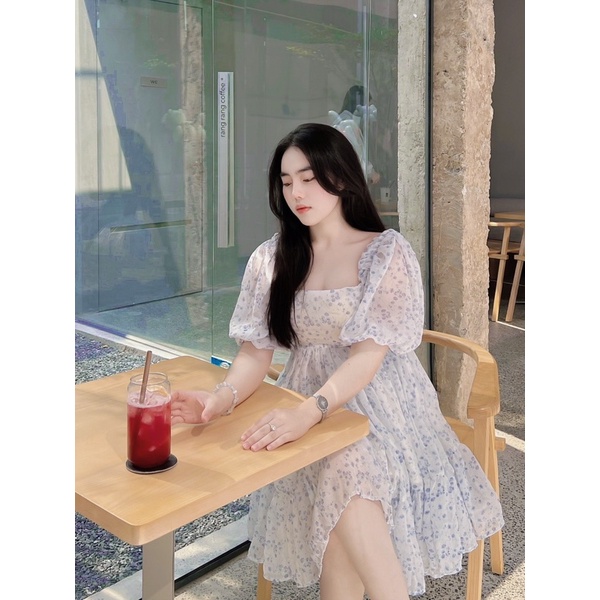 Đầm Nữ BabyDoll Bản Giới Hạn, Đầm Nữ Dáng Xoè Thiết Kế Cao Cấp , Vải Hoa Nhí Lót Đầy Đủ, 2 Màu