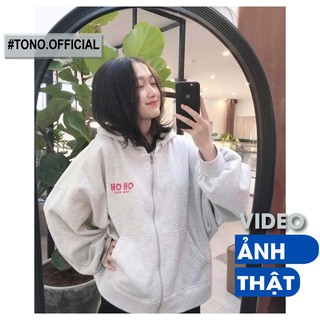 Áo khoác nỉ nữ thêu ohoh chất nỉ ngoại form rộng