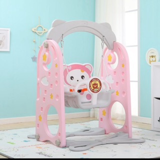 Giấy dán tường - Xích đu gấu hồng