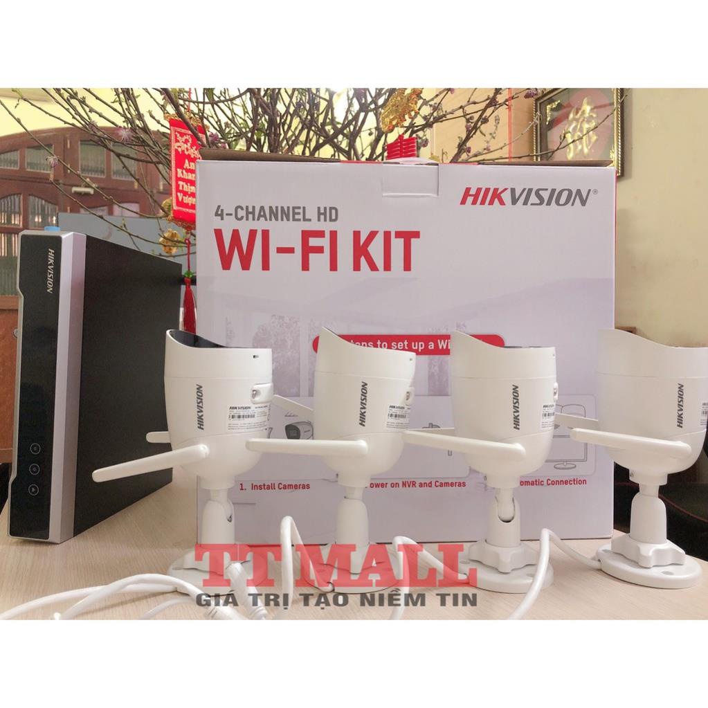 Bộ camera Hikvision wifi không dây tích hợp mic NK42W0 chính hãng Full HD 1080p