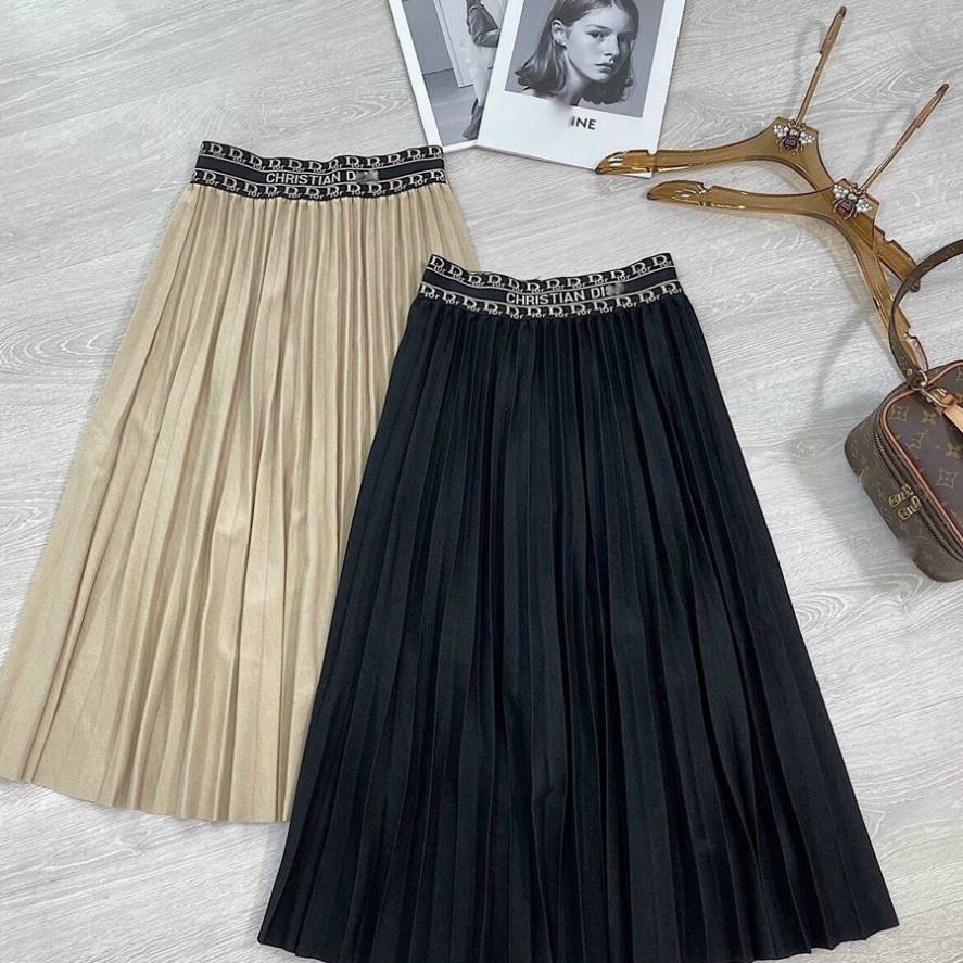 Chân Váy Dạ Dáng Dài Nữ Xếp Ly TEMA - Chân Váy Xếp Ly Cạp Chun Siêu Xinh | BigBuy360 - bigbuy360.vn