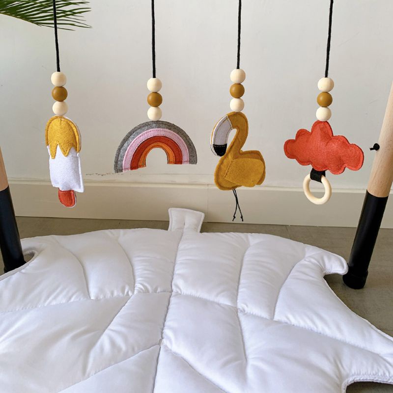 Thảm Cotton Mềm Mại Hình Chiếc Lá Trang Trí Phòng Em Bé