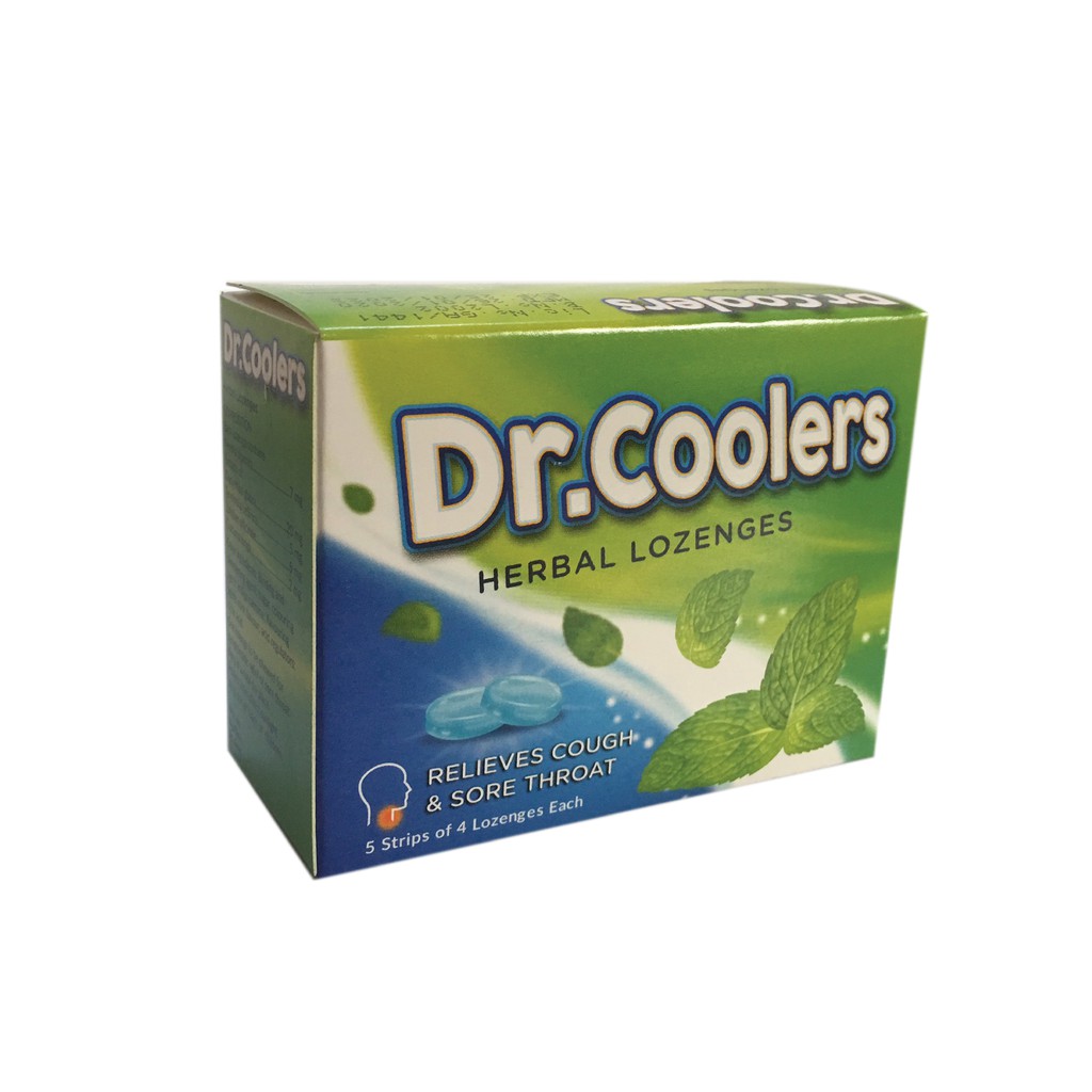 {Hàng Nhập} Kẹo ho DR. COOLERS – Hỗ trợ giảm ho, ngứa rát họng do viêm họng, viêm phế quản (20 viên)