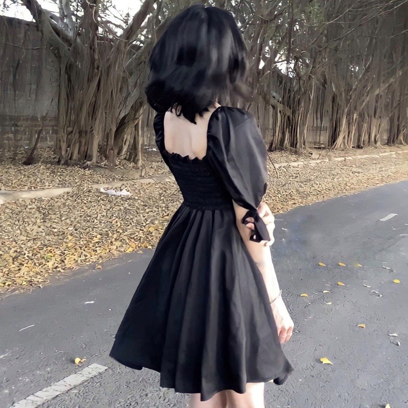 Váy Cổ Yếm Bo Eo Che Bụng Cực Tiểu Thư - Váy Thắt Nơ Yếm Sang Chảnh nhiều mẫu