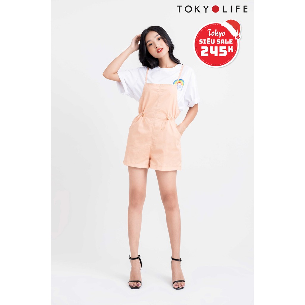 Áo thun Nữ tay lỡ TOKYOLIFE dáng suông rộng họa tiết cầu vồng E9TSH025G
