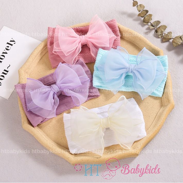 Turban Băng Đô Hoa Nơ Xinh Xắn Dành Cho Bé Gái