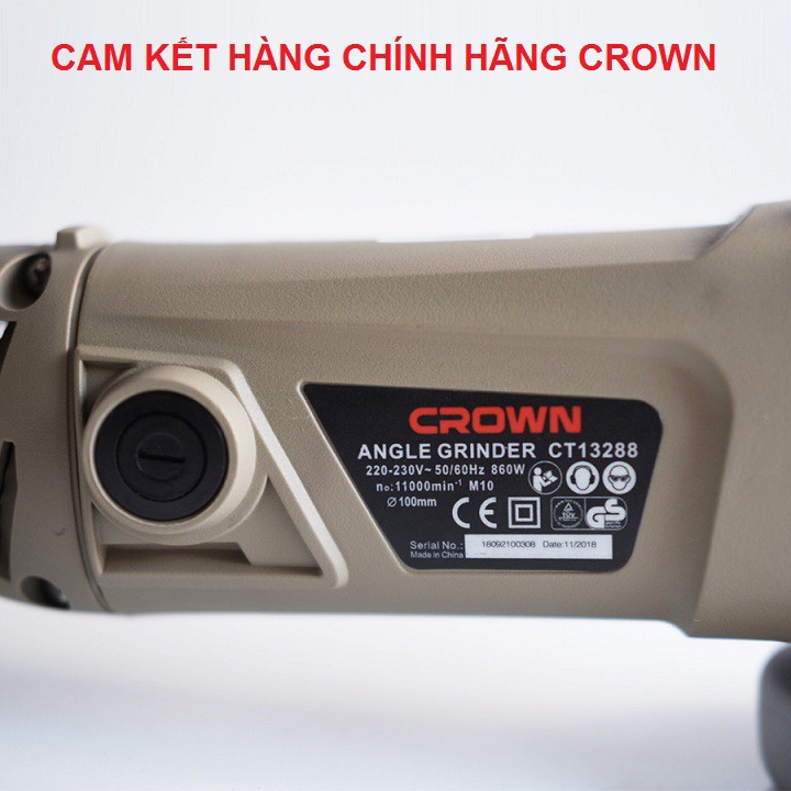 Máy Mài Tặng Đĩa Cắt, Máy Cắt Crown CT13322 - CT13288 Có Ảnh Thật - Hàng Chính Hãng 100%