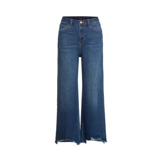 Quần jeans nữ lửng ống rộng rách lai MESSIJEANS WJN0069-20