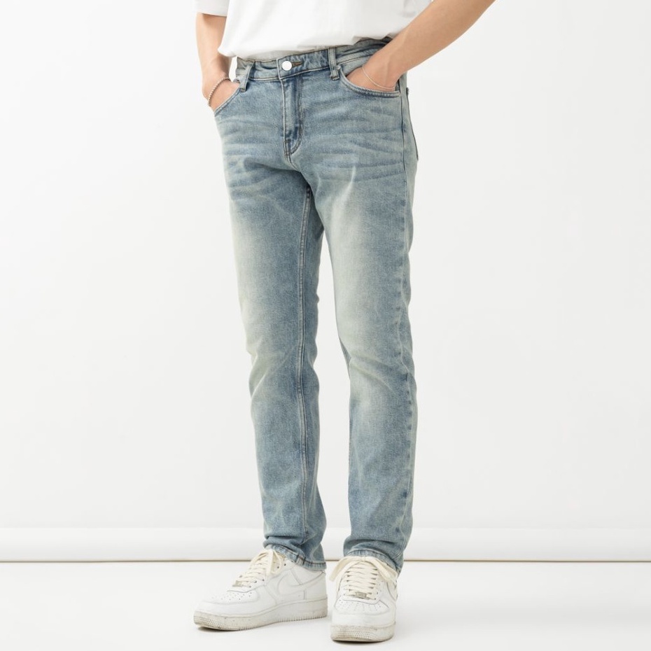 Quần jean dài nam Owlbrand Slim Basic/Xanh