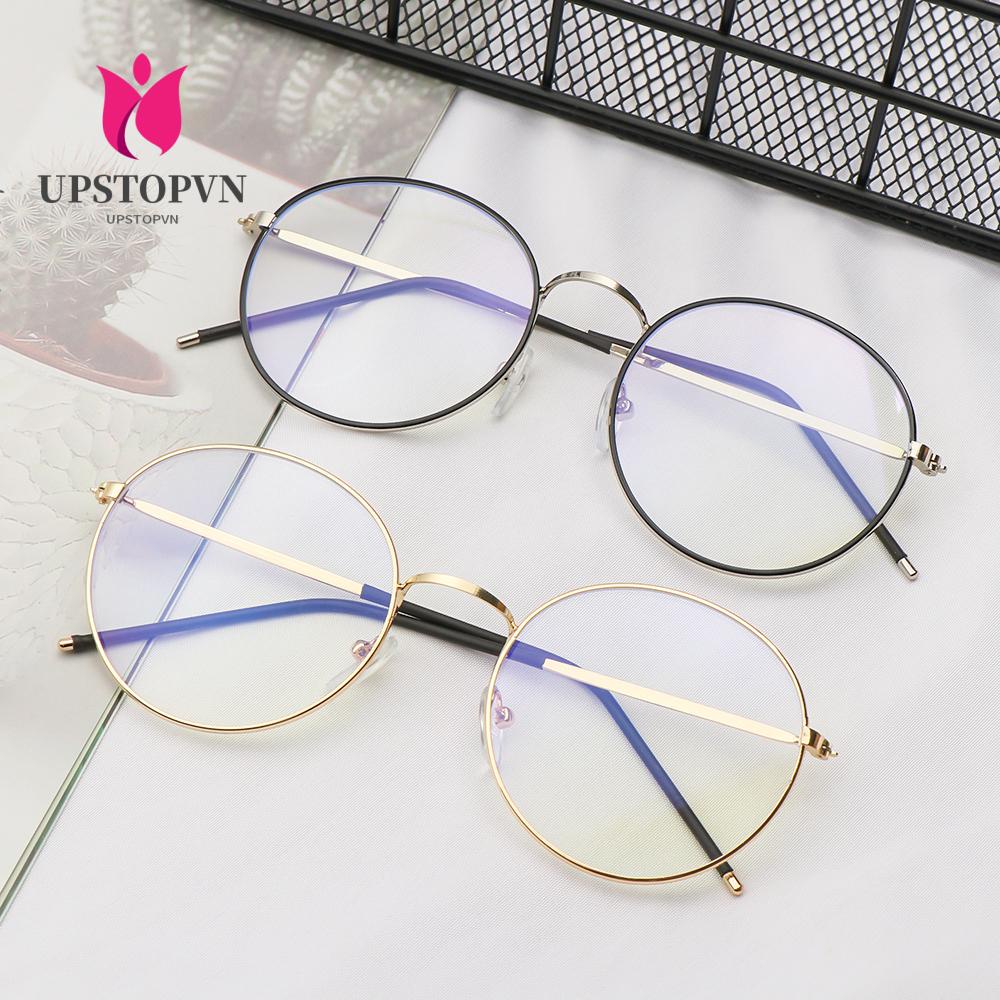 UPSTOPVN 1 Pc Vintage Style Metal Round Frame Glasses