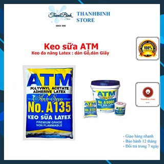 KEO SỮA  ATM/ KEO NƯỚC DÁN GIẤY DÁN TƯỜNG- 1KG/ NGUYÊN LIỆU LÀM SLIME