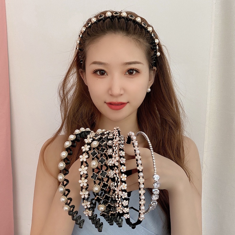 Cài Tóc Gợn Sóng Màu Đen Thời Trang Cho Nữ